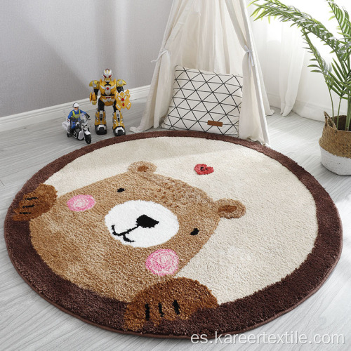 Encantador patrón animal niños peludos babyplay estatera alfombra